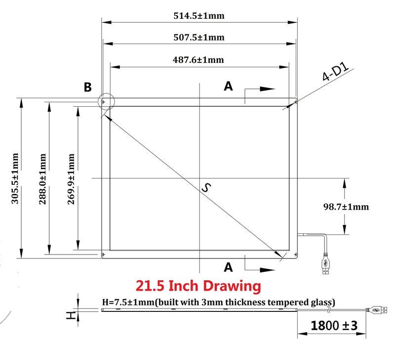 DeYoWo 21.5 Inch Multi Points IR Touch Screen, Infrared Touch Screen Panel, USB Free Driver with Tempered Glass for Kiosks, Touch Screen Monitor, Interactive Device Machine - Image 2